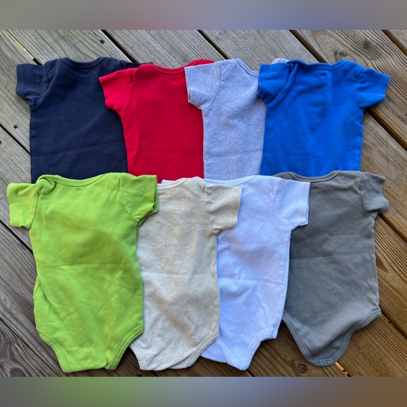 8 HB Infant Baby Toddler Colorful Snap Bodysuit Onesies - Picture 3 of 8